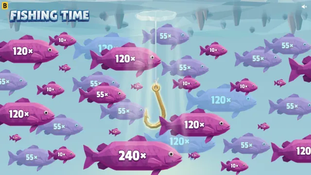 Mega Catch bonus in Fishing Time with violet fish up to 240x